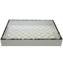 CBM-WPTU Black MOP Tray with Paua Paper White Paint